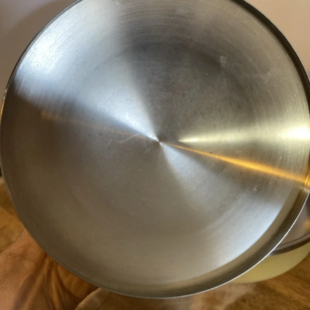 Vintage West Bend Country Side Yellow 2qt Saucepan And Lid EUC